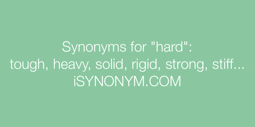 Synonyms hard
