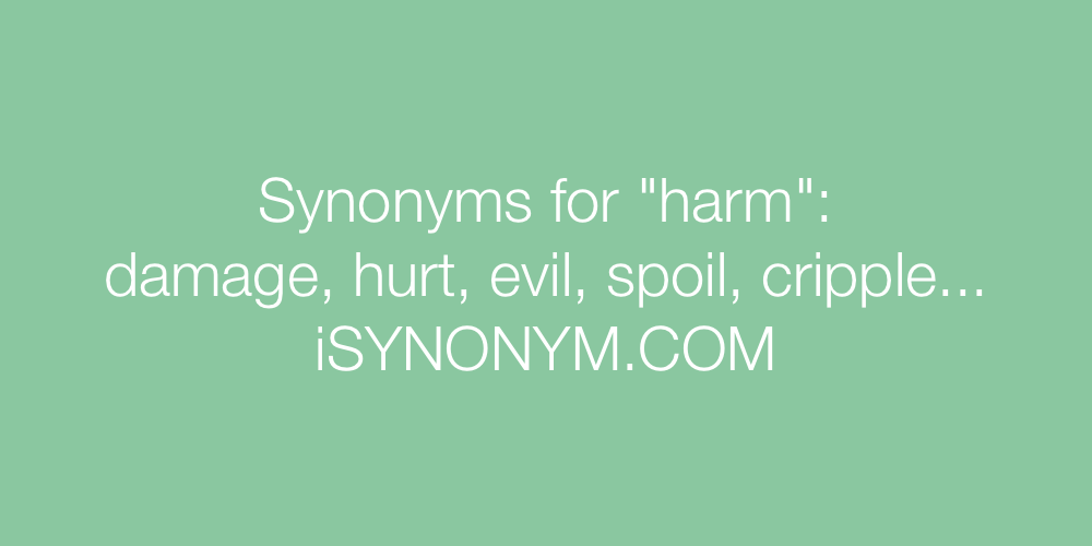 Synonyms harm