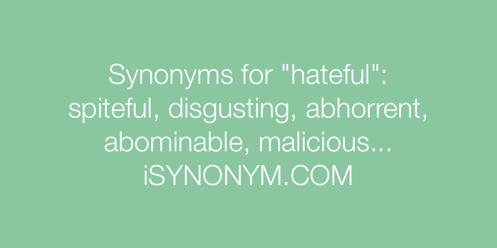 Synonyms hateful