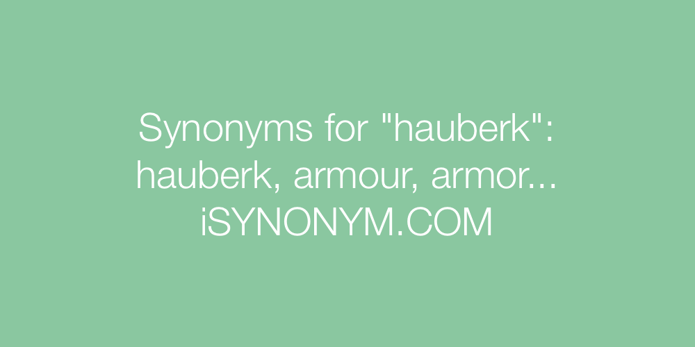 Synonyms hauberk
