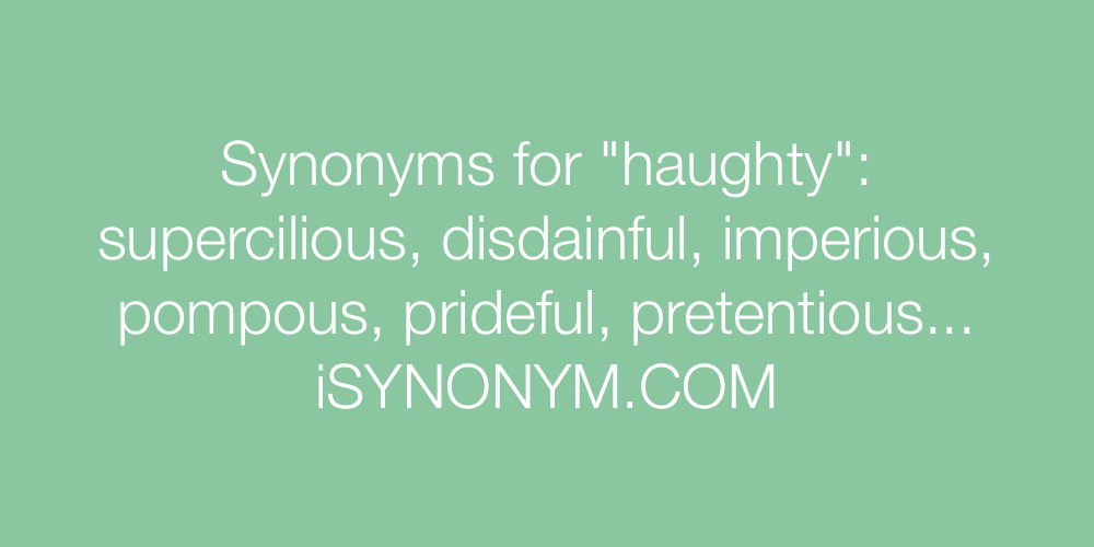 Synonyms haughty