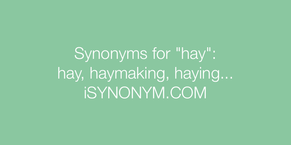 Synonyms hay