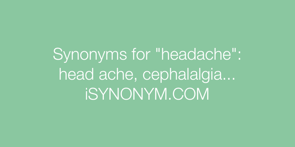 Synonyms headache