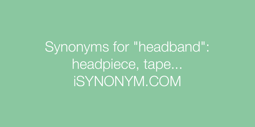 Synonyms headband
