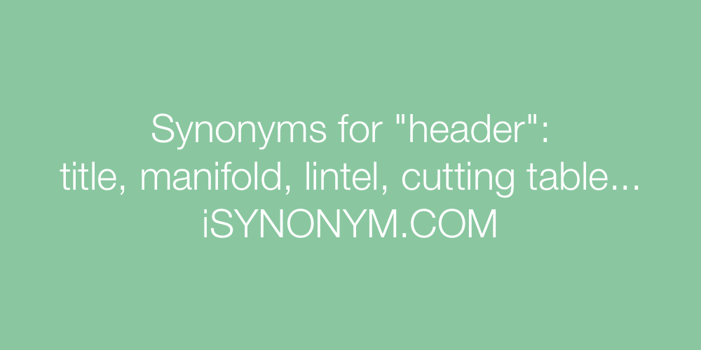 Synonyms header