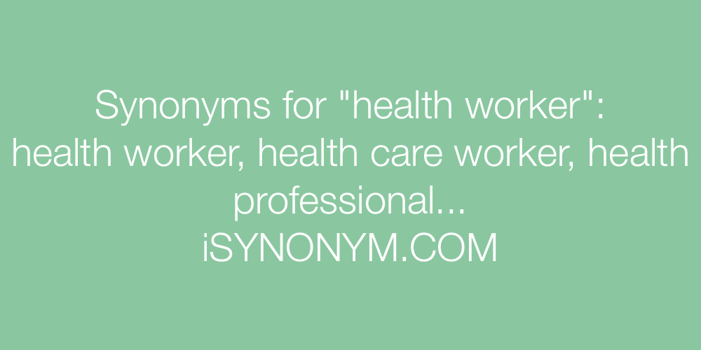 Synonyms health worker