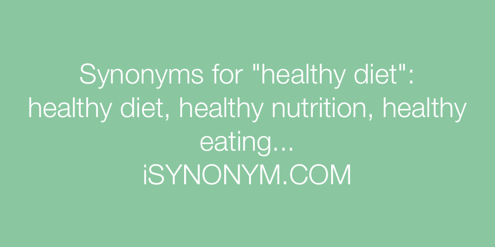 Synonyms healthy diet