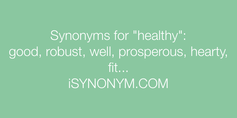 Synonyms healthy