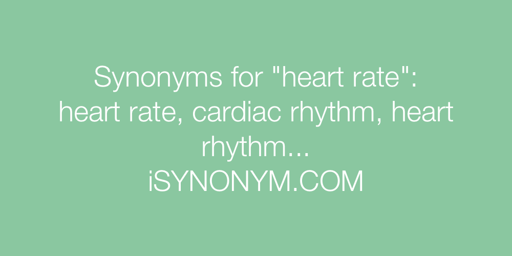 Synonyms heart rate