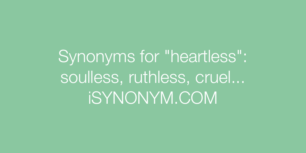 Synonyms heartless