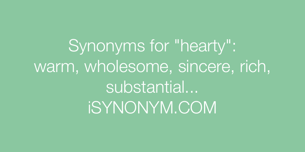 Synonyms hearty