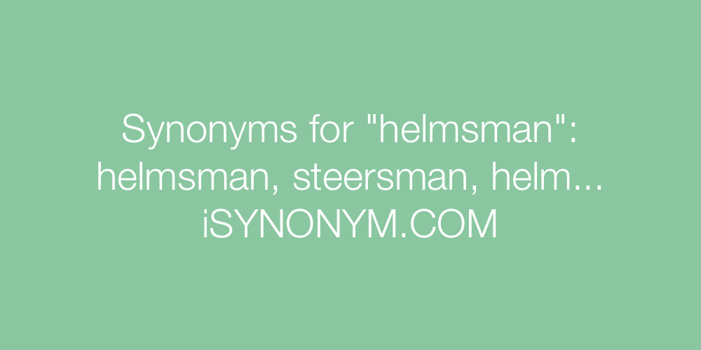 Synonyms helmsman