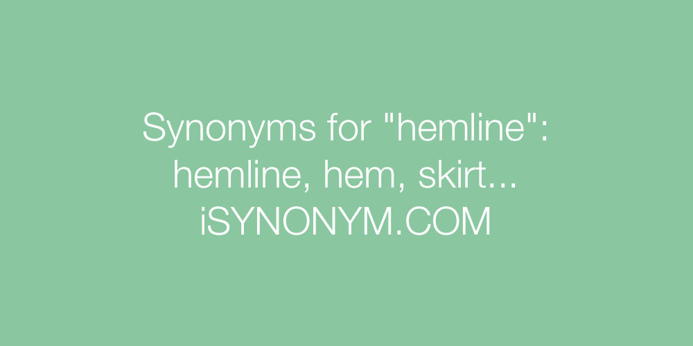 Synonyms hemline