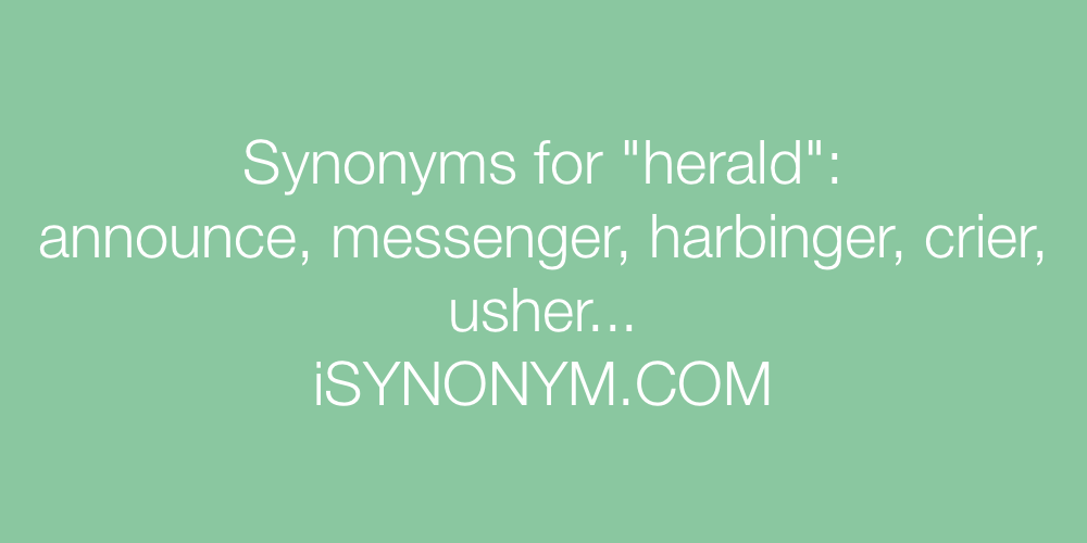 Synonyms herald