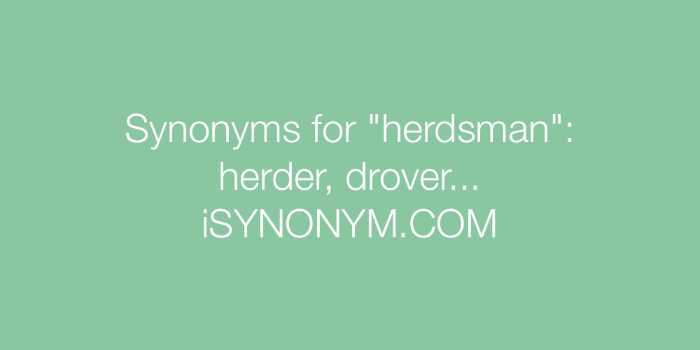 Synonyms herdsman