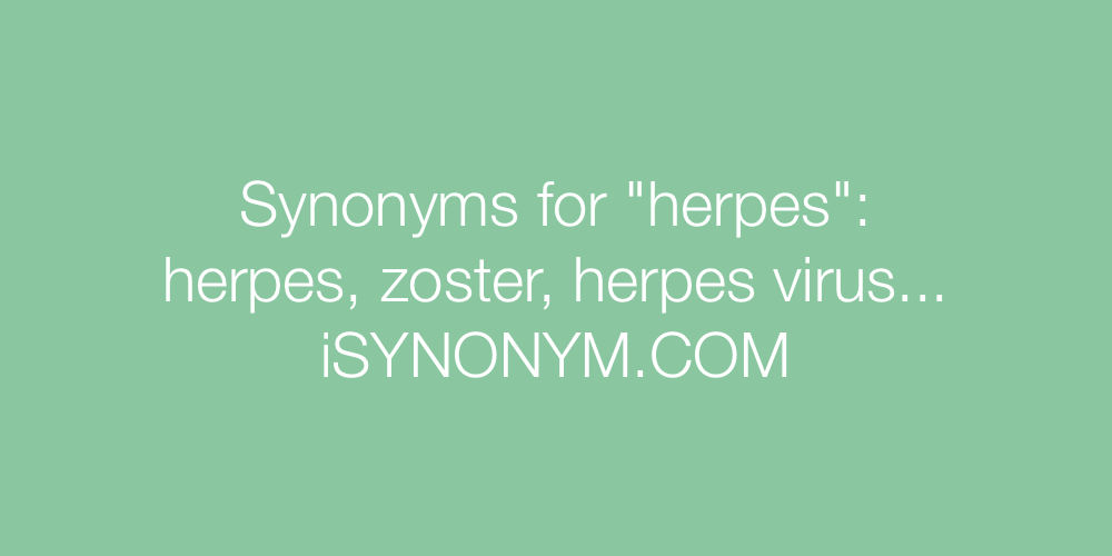 Synonyms herpes