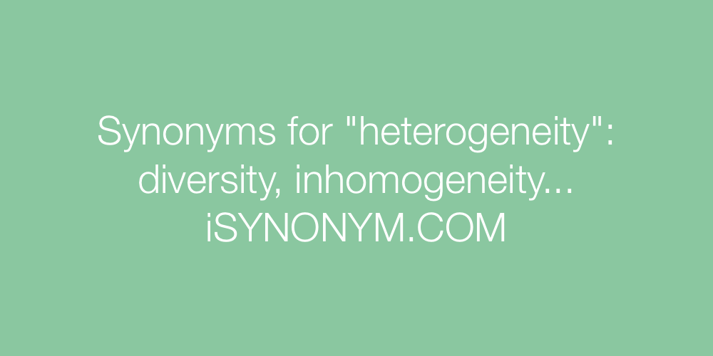 Synonyms heterogeneity