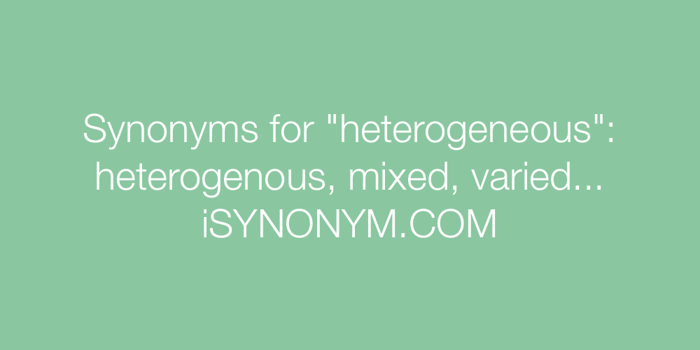 Synonyms heterogeneous