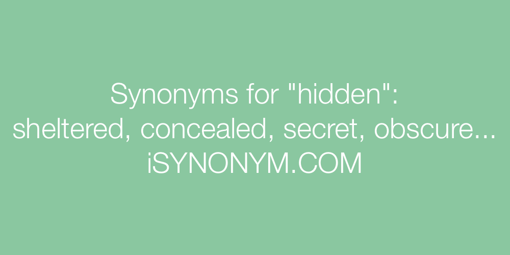 Synonyms hidden