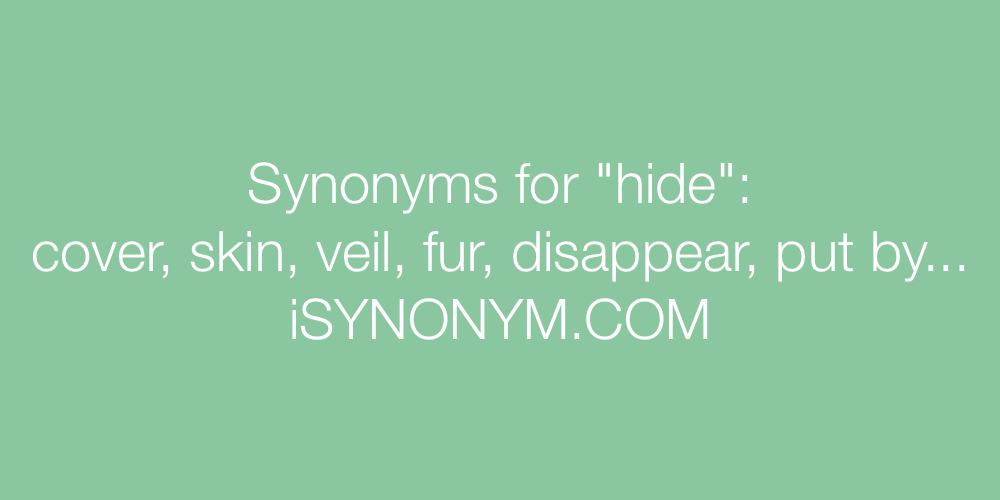 Synonyms hide