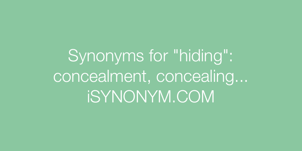 Synonyms hiding