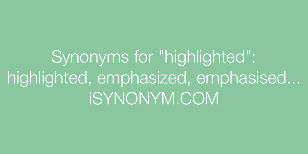 Synonyms highlighted