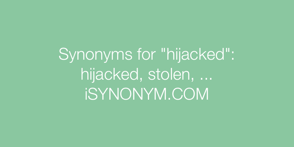 Synonyms hijacked