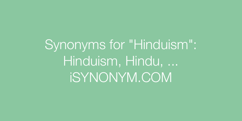 Synonyms Hinduism