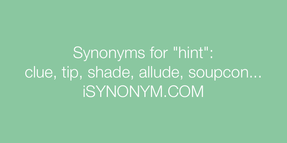 Synonyms hint