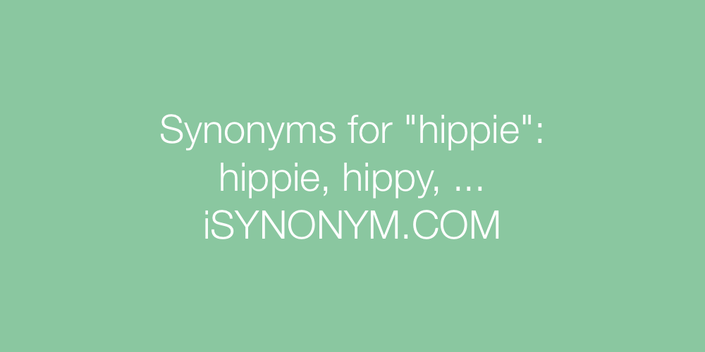 Synonyms hippie