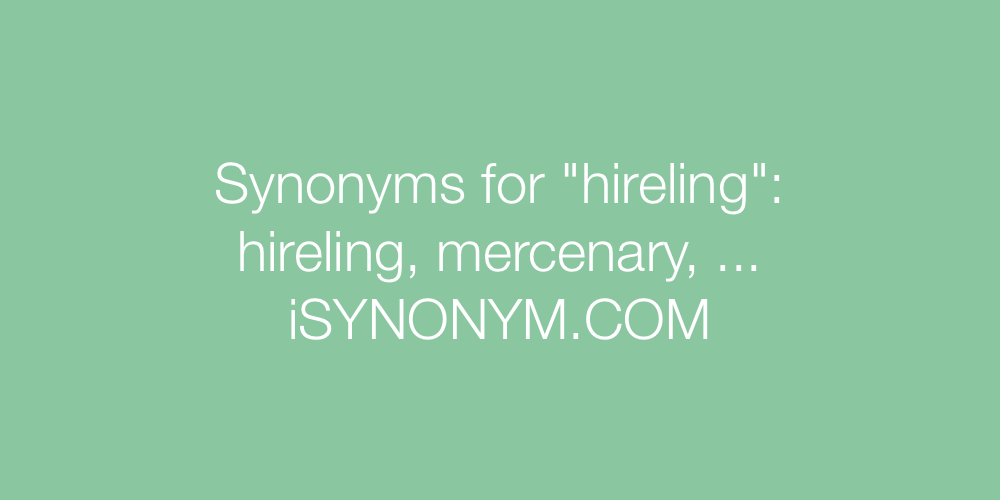 Synonyms hireling