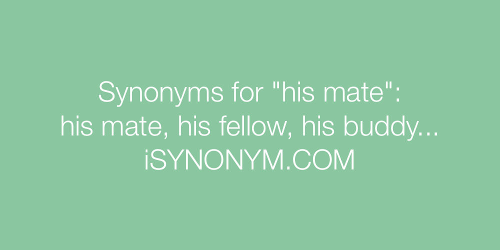 Synonyms his mate