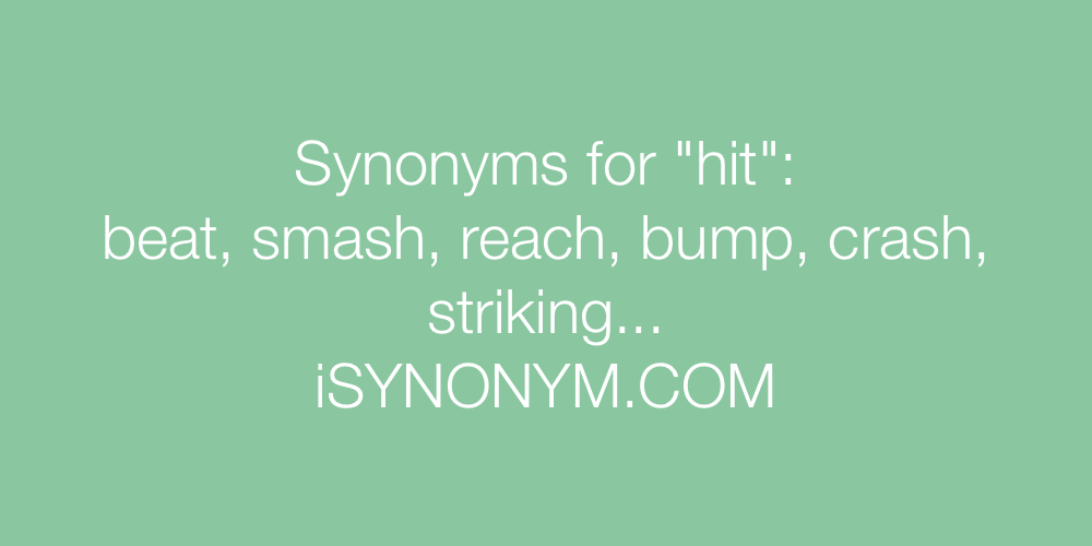 Synonyms hit