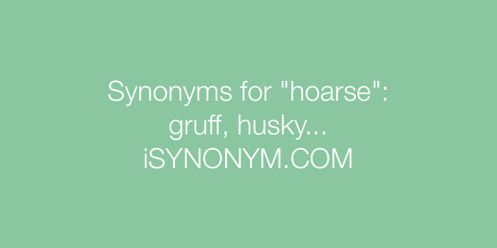 Synonyms hoarse