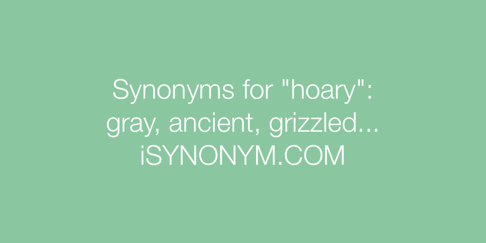 Synonyms hoary