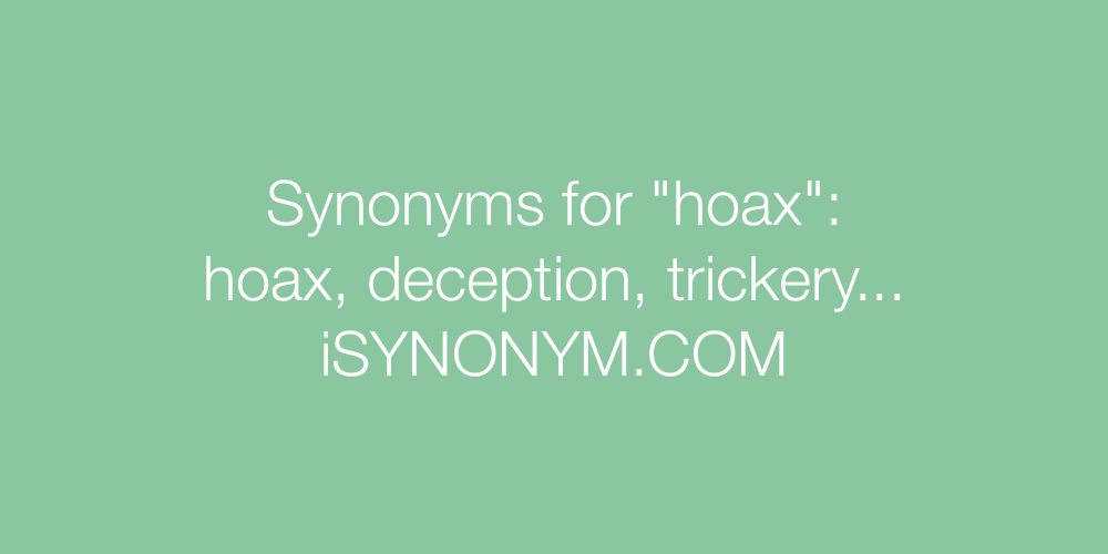 Synonyms hoax
