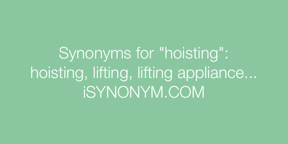 Synonyms hoisting