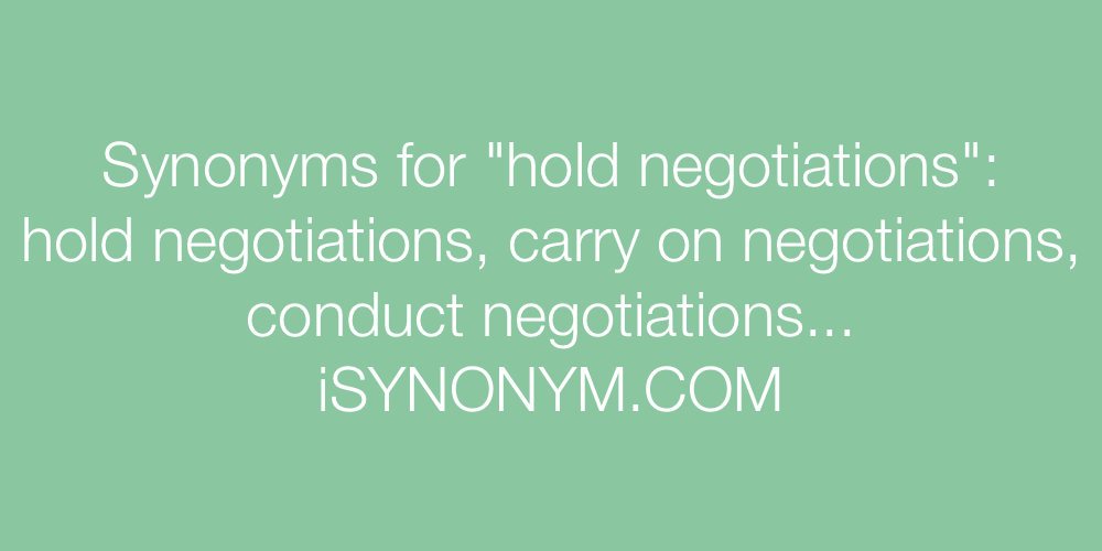 Synonyms hold negotiations