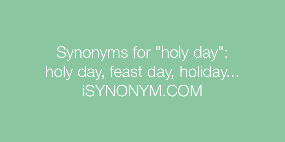 Synonyms holy day