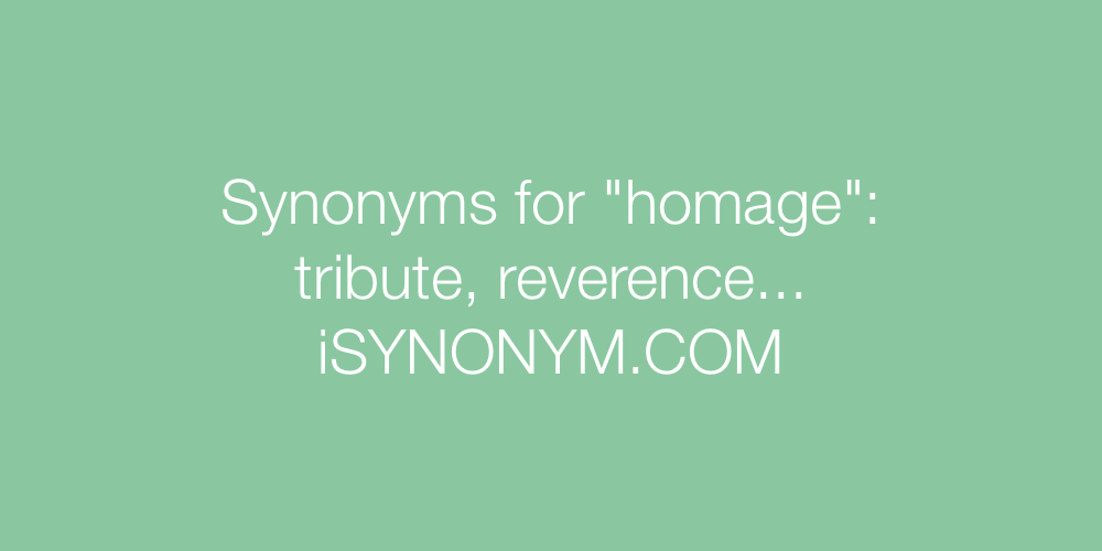 Synonyms homage