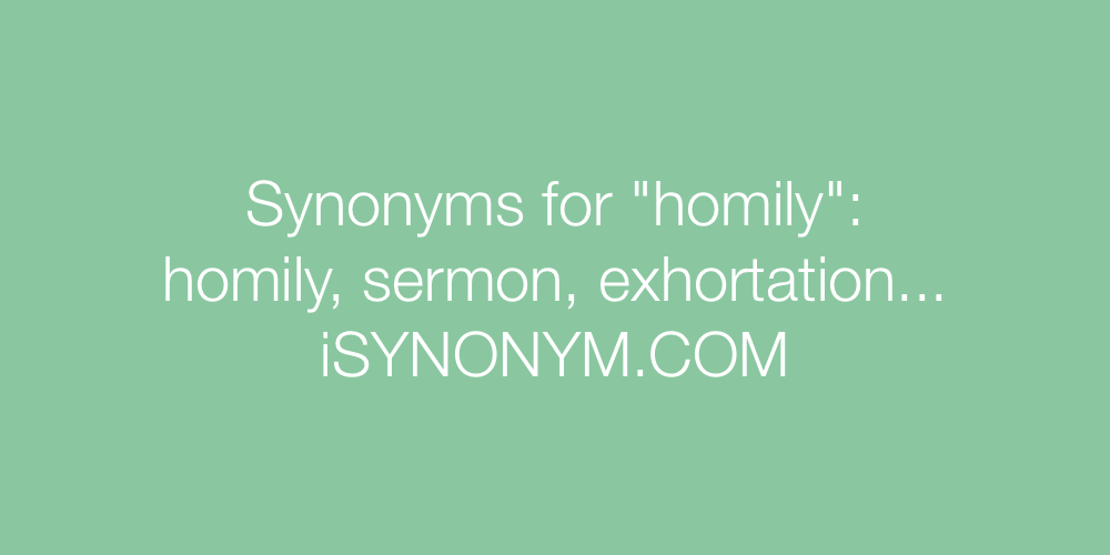 Synonyms homily