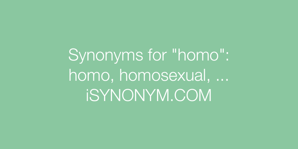 Synonyms homo