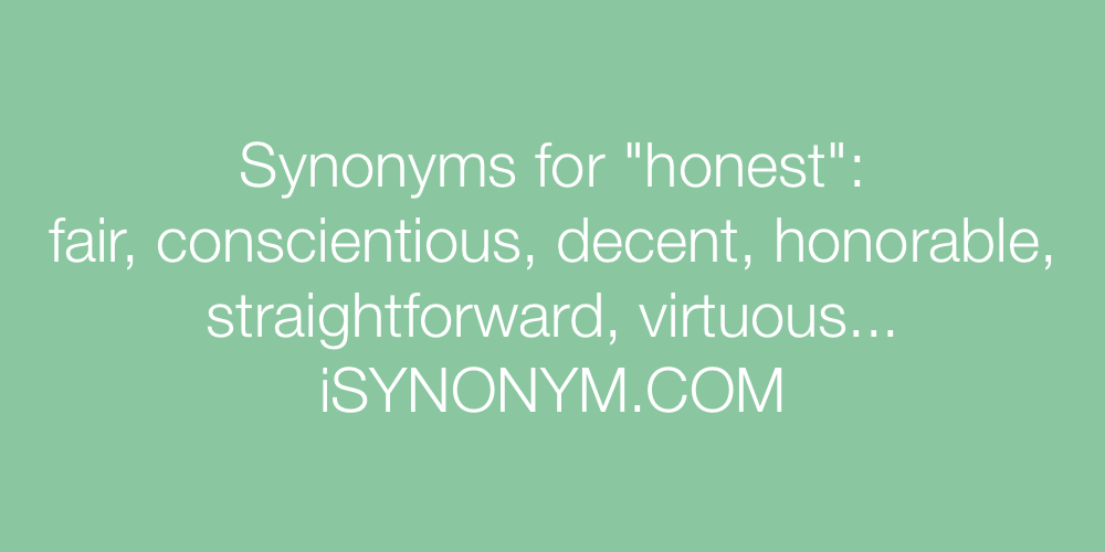 Synonyms honest