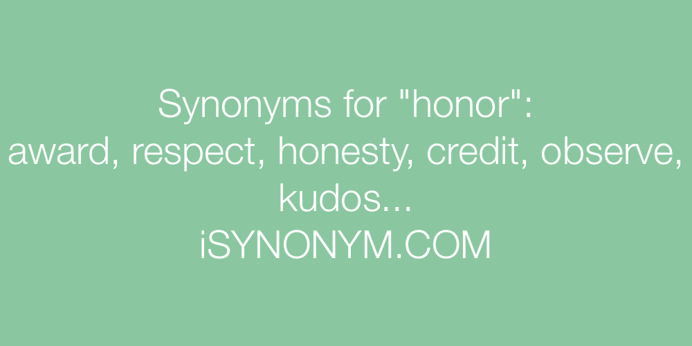 Synonyms honor