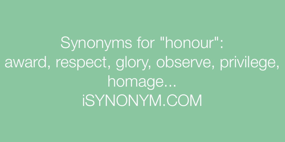 Synonyms honour