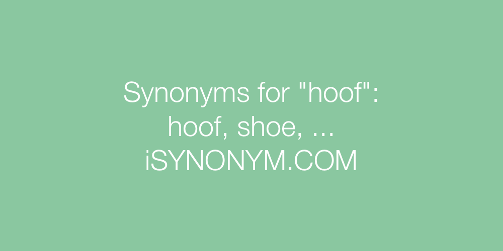 Synonyms hoof
