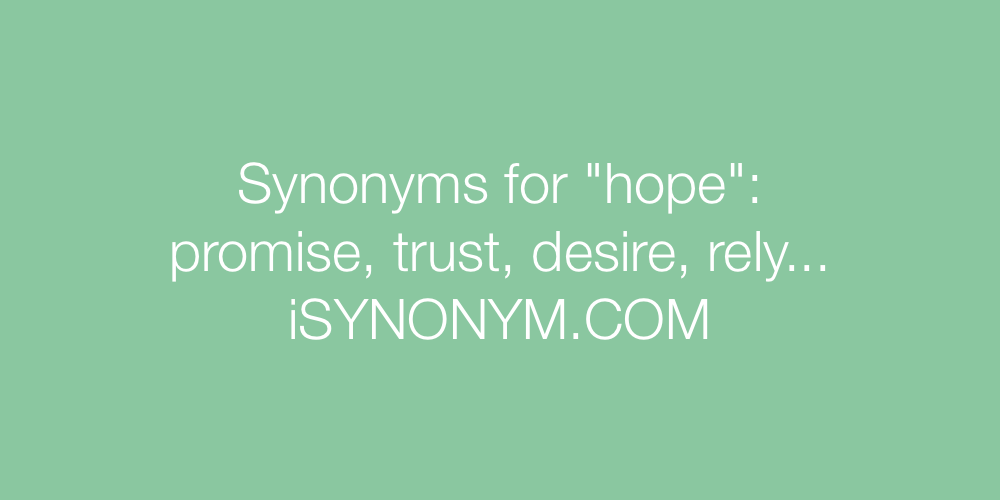 Synonyms hope