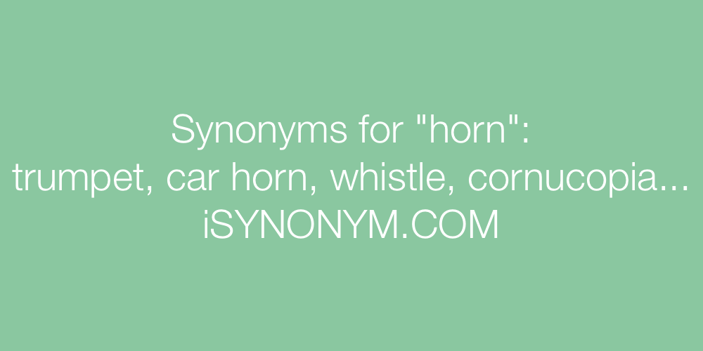 Synonyms horn