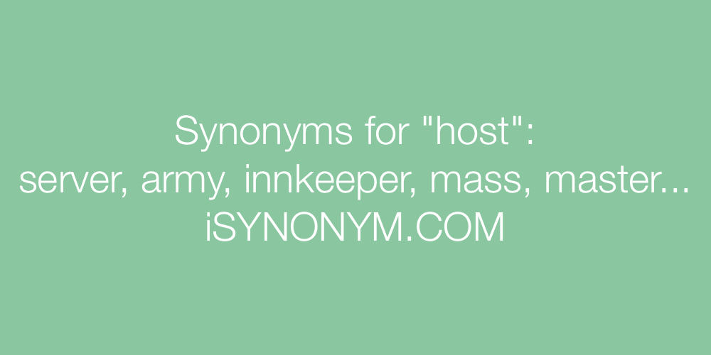 Synonyms host