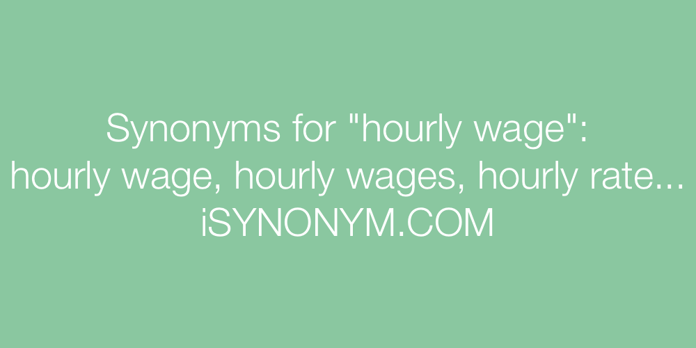Synonyms hourly wage